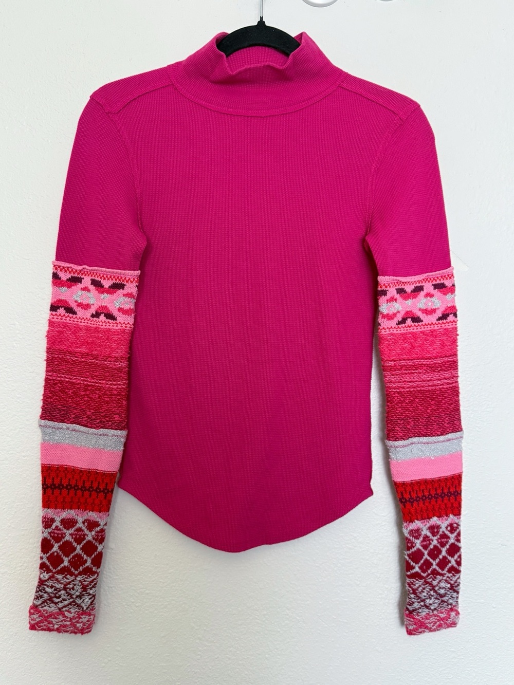 Free People We The Free All Too Well Cuff Thermal Mock Neck Long Sleeve Top - Picture 12 of 13